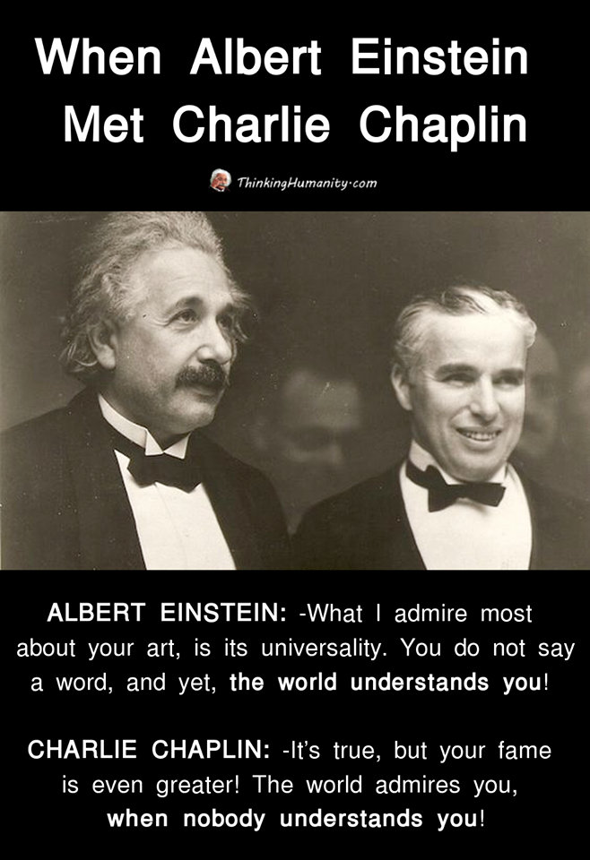 When Einstein met Chaplin