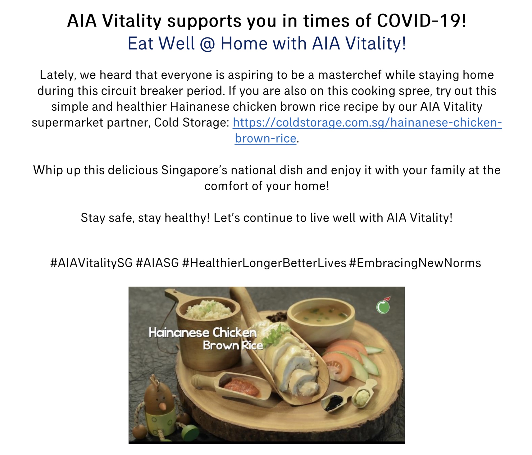 Eat Well@Home with AIA Vitality